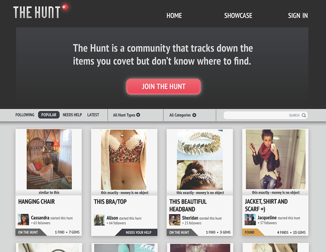 The Hunt - homepage
